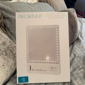 Riki Skinny Mini Lighted Vanity Mirror - White